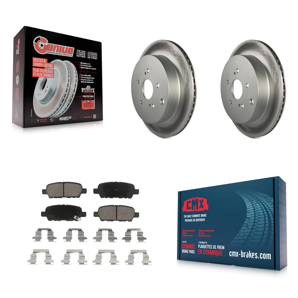 [Rear] 2009-2013 Suzuki Grand Vitara Premium Coated Rotors & Ceramic Pads Brake Kit For Max Braking