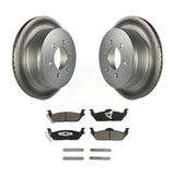 Rear Coated Disc Brake Rotors And Ceramic Pad Kit For Ford F-150 Lincoln Mark LT