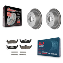 Load image into Gallery viewer, Rear Coated Disc Brake Rotors And Ceramic Pad Kit For Ford F-150 Lincoln Mark LT