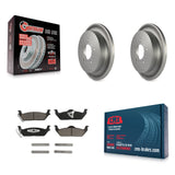 Rear Coated Disc Brake Rotors And Ceramic Pads Kit For Ford F-150