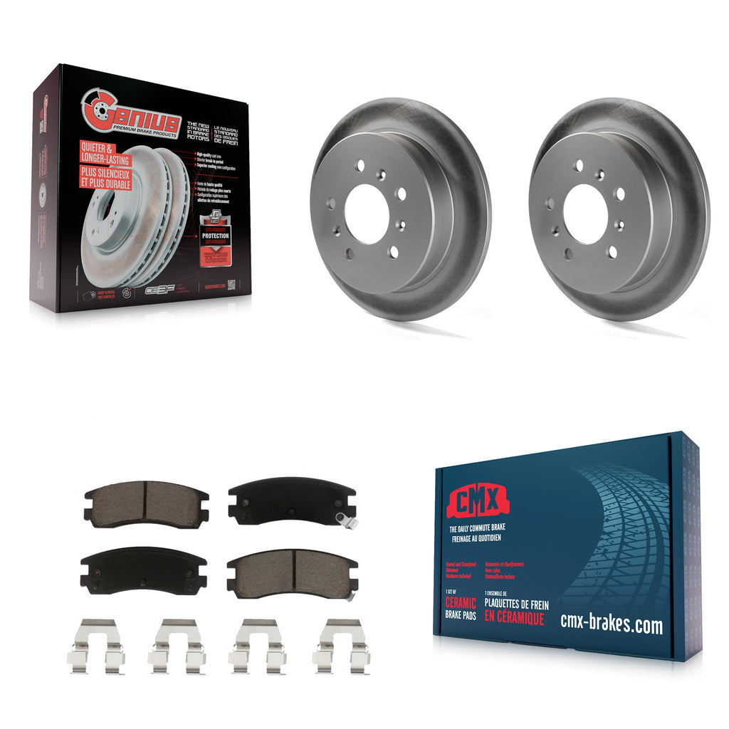 Rear Coat Brake Rotor Ceramic Pad Kit For Chevrolet Impala Buick Pontiac Century