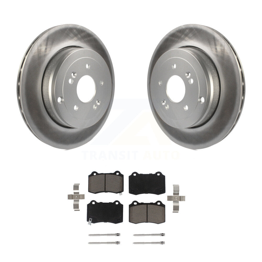 Rear Coated Disc Brake Rotors And Ceramic Pads Kit For Hyundai Genesis Coupe