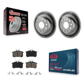 Rear Coated Disc Brake Rotors And Ceramic Pads Kit For Volkswagen Beetle Golf