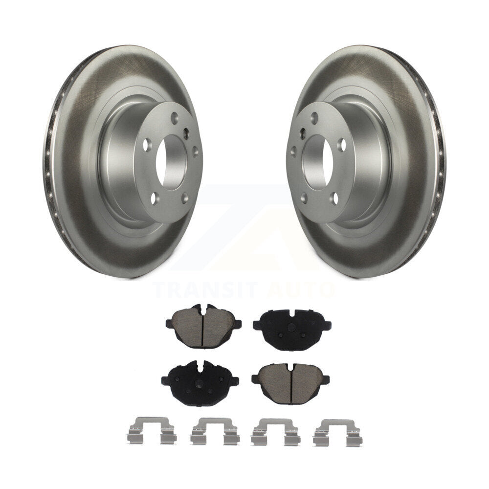 Rear Coated Disc Brake Rotors And Ceramic Pads Kit For BMW X3 X4