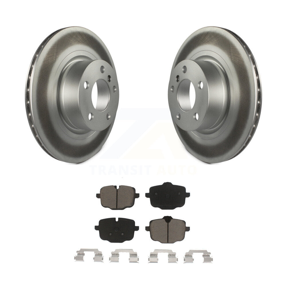 Rear Coated Disc Brake Rotors And Ceramic Pads Kit For 2012 BMW X3 From 10 11