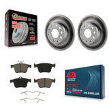 Rear Coat Disc Brake Rotor Ceramic Pad Kit For Audi A3 Quattro Volkswagen e-Golf