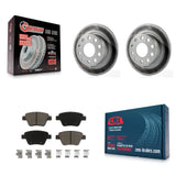 Rear Coated Disc Brake Rotors And Ceramic Pads Kit For Volkswagen Beetle GTI Eos