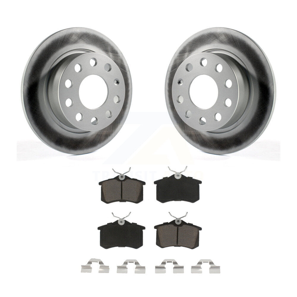 Rear Coated Disc Brake Rotors And Ceramic Pads Kit For Volkswagen Jetta