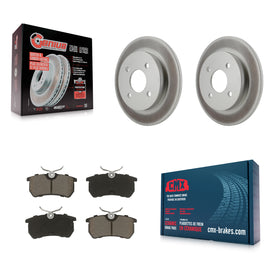 Rear Coated Disc Brake Rotors And Ceramic Pads Kit For Ford Focus Fiesta