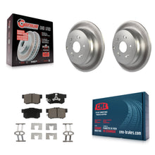 Load image into Gallery viewer, Rear Coated Disc Brake Rotors And Ceramic Pads Kit For Honda CR-V Acura RDX