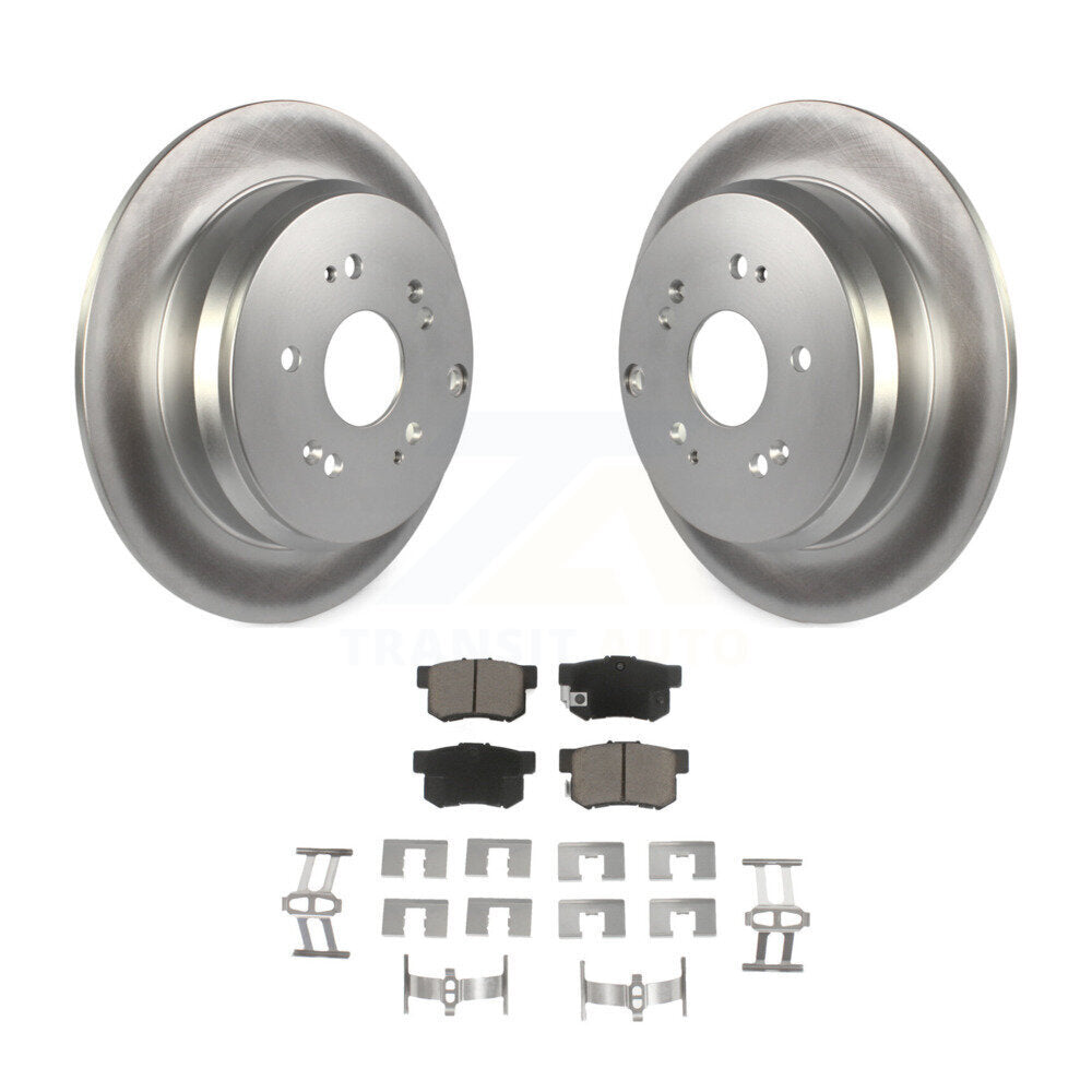 Rear Coated Disc Brake Rotors And Ceramic Pads Kit For Acura RDX