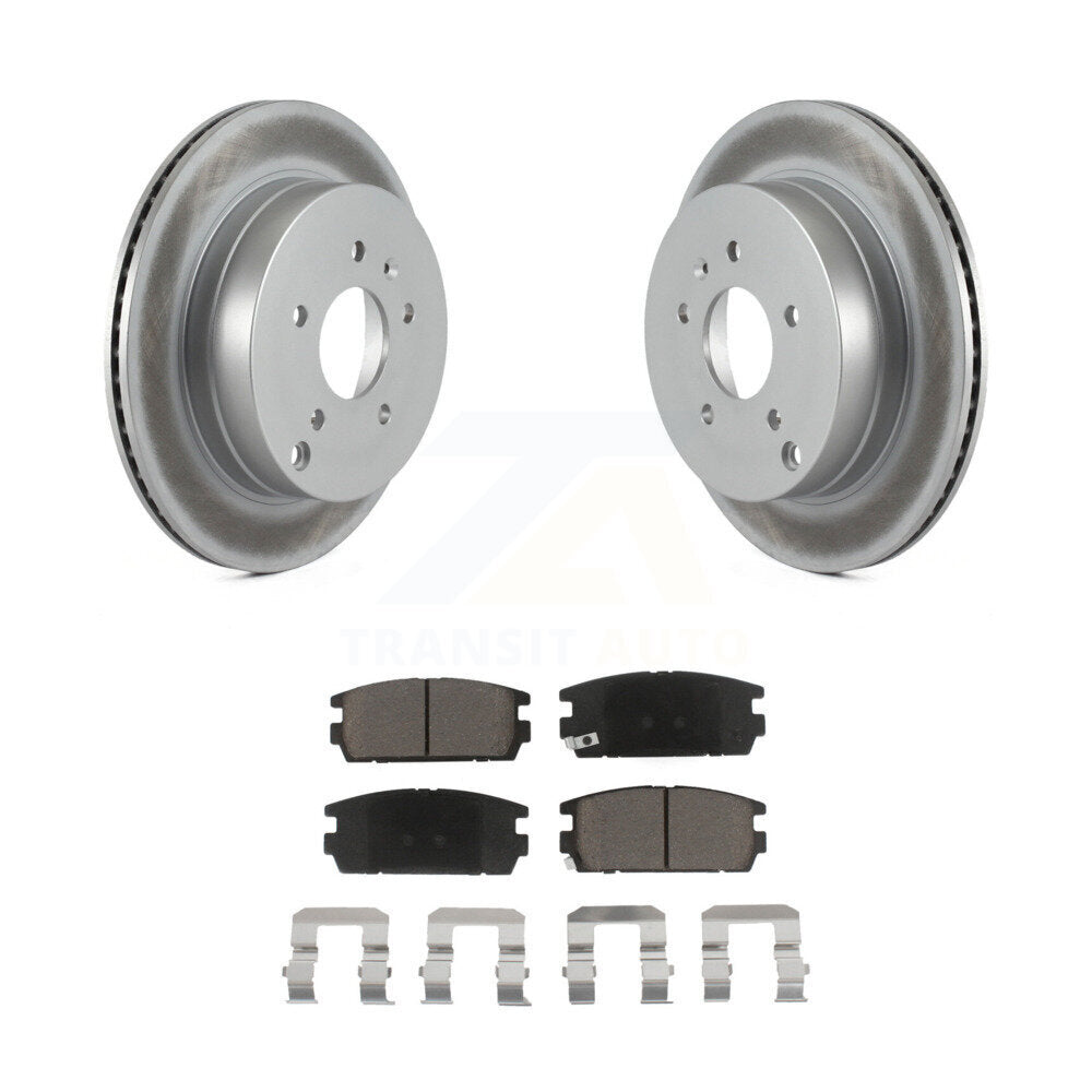 Rear Coated Brake Rotor Ceramic Pad Kit For Chevrolet Equinox Saturn Vue Captiva