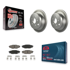 Rear Coated Brake Rotor Ceramic Pad Kit For Subaru Forester Impreza Crosstrek XV