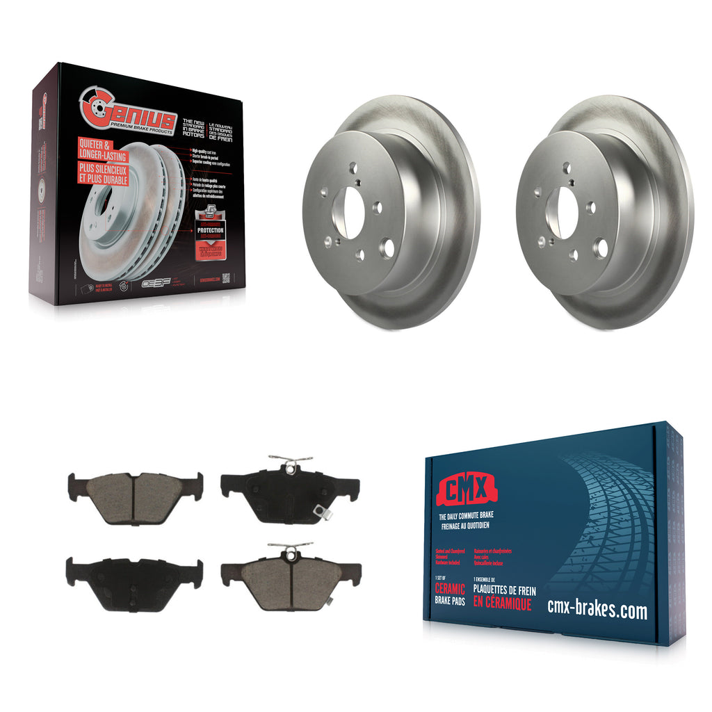 Rear Coated Disc Brake Rotors And Ceramic Pads Kit For Subaru Crosstrek