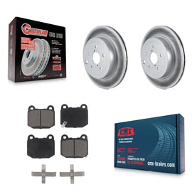 Rear Coated Disc Brake Rotors And Ceramic Pads Kit For Subaru Impreza WRX STI