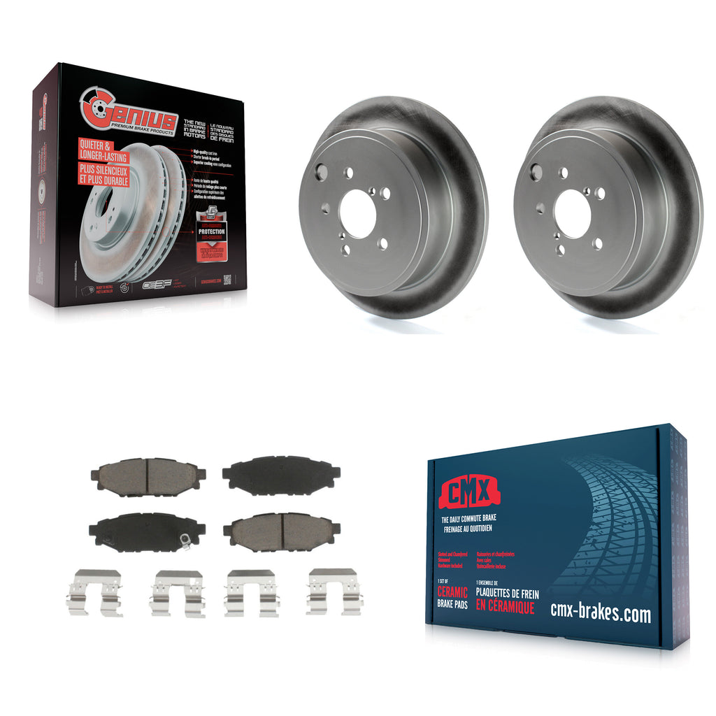 Rear Coat Brake Rotor Ceramic Pad Kit For Subaru Outback Impreza Forester Legacy