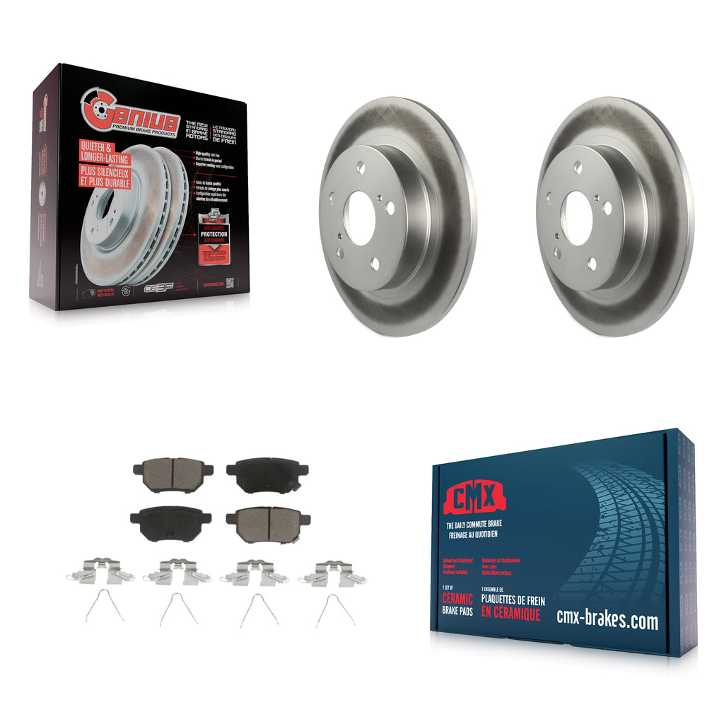 [Rear] 2011-2016 Scion tC Premium Coated Rotors & Ceramic Pads Brake Kit For Max Braking