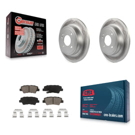 Rear Coated Disc Brake Rotors And Ceramic Pads Kit For Hyundai Accent Kia Rio