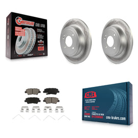 Rear Coated Disc Brake Rotors And Ceramic Pads Kit For Hyundai Accent Kia Rio