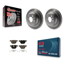 Charger l'image dans la galerie, Rear Coated Disc Brake Rotors And Ceramic Pads Kit For BMW X5 X6