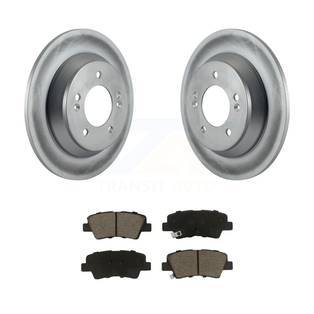 Rear Coat Brake Rotors Ceramic Pad Kit For Kia Rondo With Electric Parking