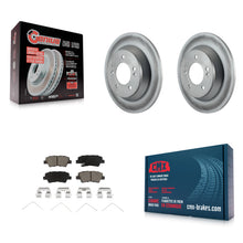 Load image into Gallery viewer, Rear Coated Brake Rotors Ceramic Pad Kit For Kia Rondo With Manual Parking