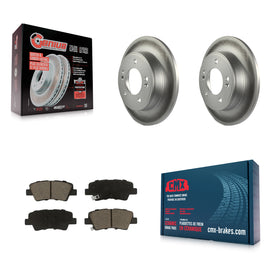 Rear Coated Brake Rotor & Ceramic Pad Kit For Kia Soul Forte Hyundai Veloster GT