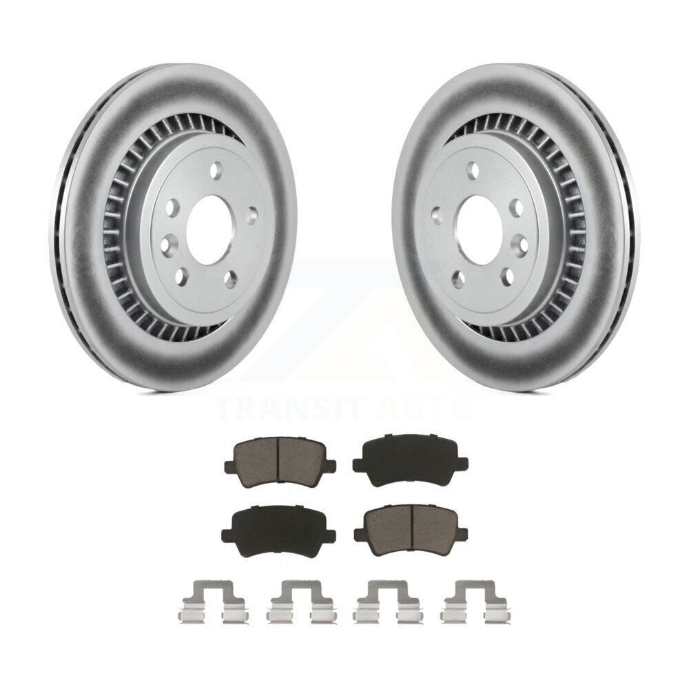 Rear Coated Disc Brake Rotors And Ceramic Pads Kit For 2010-2017 Volvo XC60