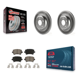 [Rear] 2009 Audi A4 Quattro Convertible Premium Coated Rotors & Ceramic Pads Brake Kit For Max Braking