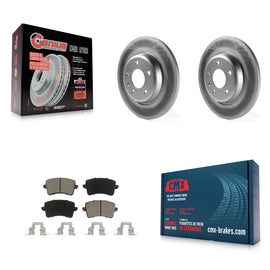 Rear Coat Disc Brake Rotors Ceramic Pad Kit For Audi Q5 A4 Quattro A5 allroad S5