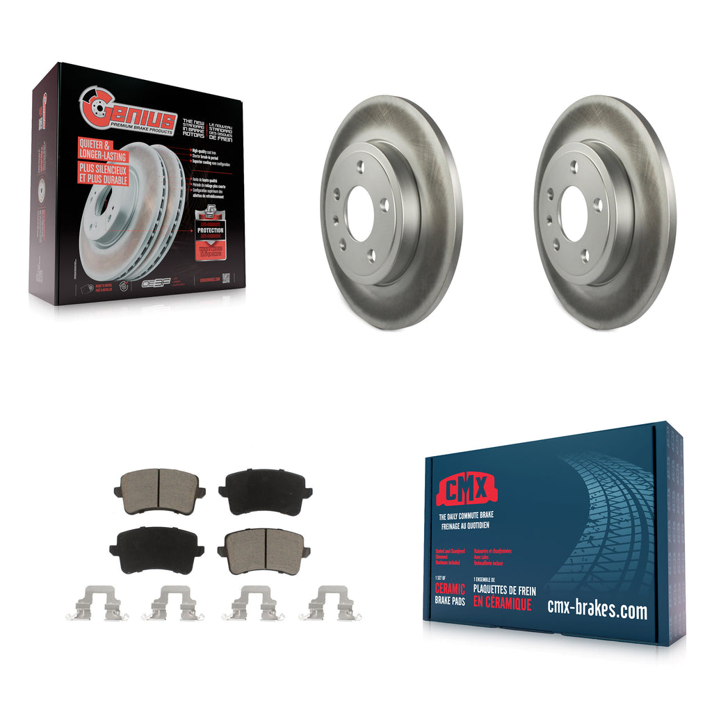 [Rear] 2009 Audi A4 Quattro Sedan/Wagon Premium Coated Rotors & Ceramic Pads Brake Kit For Max Braking