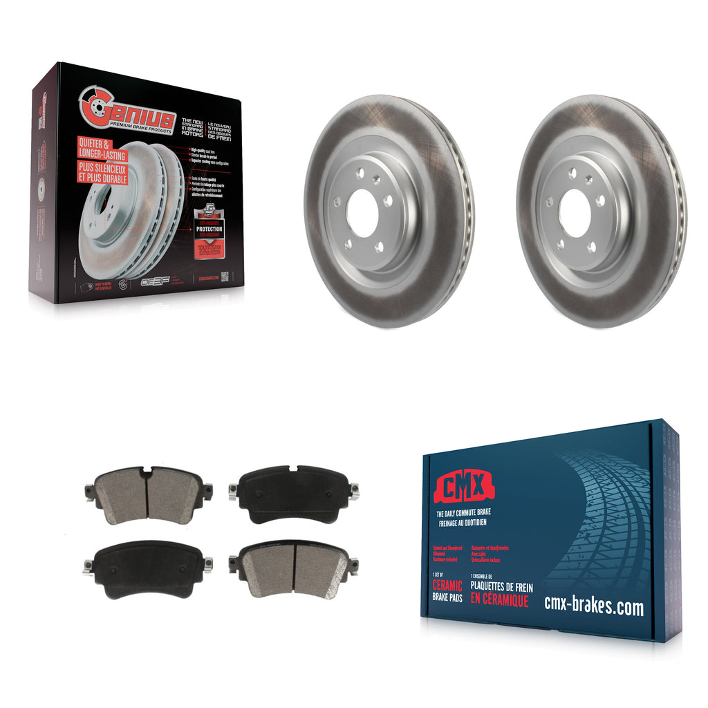 Rear Coat Brake Rotor Ceramic Pad Kit For Audi Q5 A4 A5 Quattro A6 S5 S4 allroad