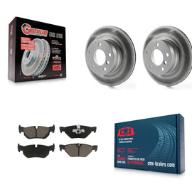 [Rear] 2008-2013 BMW 128i Premium Coated Rotors & Ceramic Pads Brake Kit For Max Braking