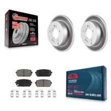 Charger l'image dans la galerie, [Rear] 2007-2012 Kia Rondo Premium Coated Rotors &amp; Ceramic Pads Brake Kit For Max Braking