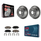 [Rear] 2009-2016 Toyota Venza Premium Coated Rotors & Ceramic Pads Brake Kit For Max Braking