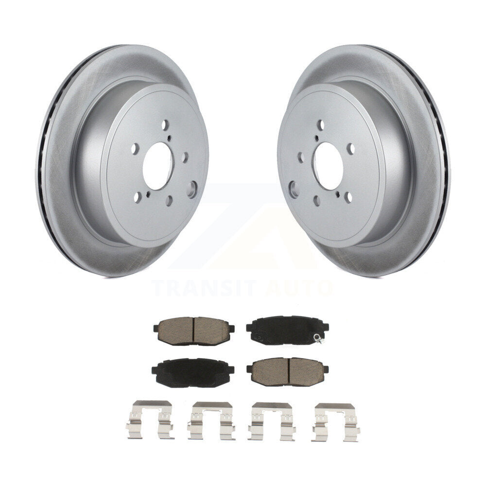 Rear Coated Brake Rotor Ceramic Pad Kit For Subaru Outback Legacy Scion FR-S BRZ