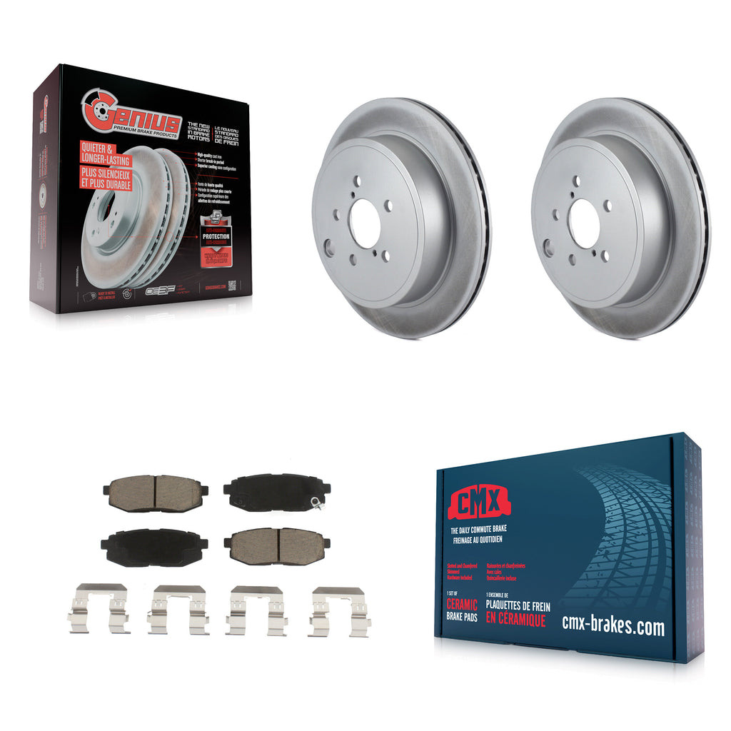 Rear Coated Brake Rotor Ceramic Pad Kit For Subaru Outback Legacy Scion FR-S BRZ