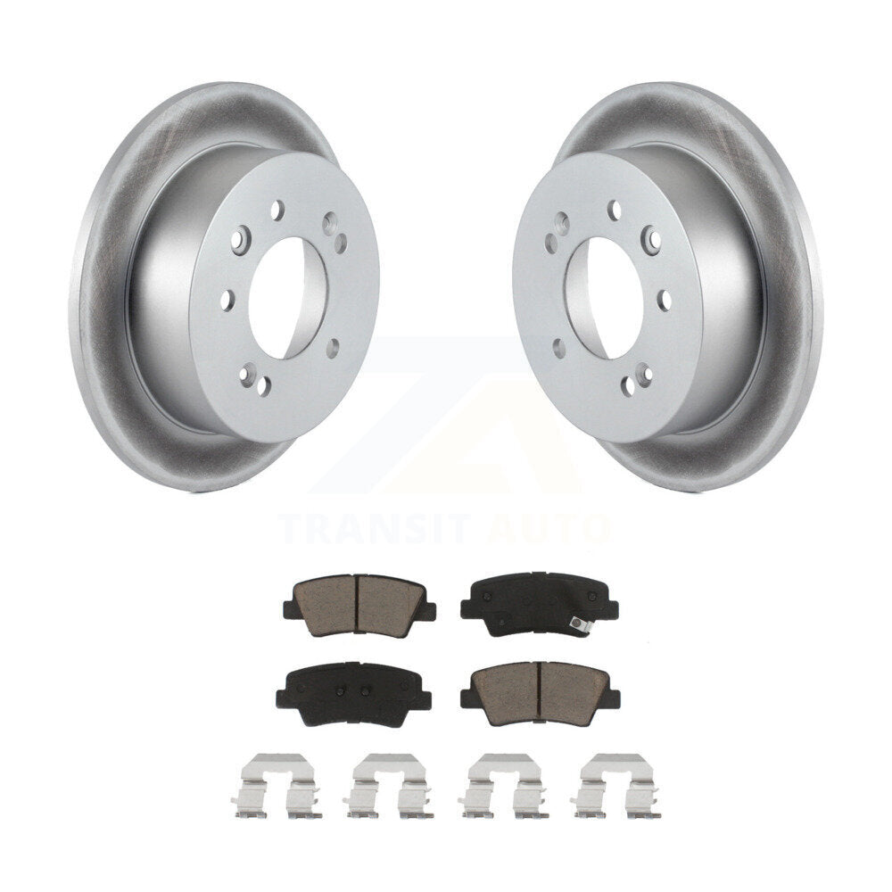 Rear Coat Brake Rotor Ceramic Pad Kit For 10 Hyundai Elantra Sedan From 03 23