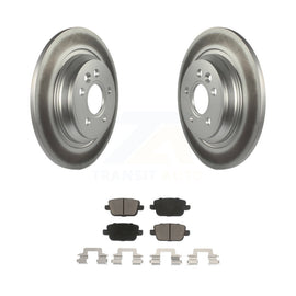 [Rear] 2008-2011 Volvo S80 FWD Premium Coated Rotors & Ceramic Pads Brake Kit For Max Braking