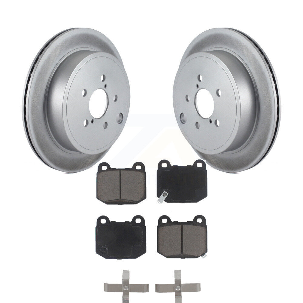 Rear Coated Disc Brake Rotors And Ceramic Pads Kit For Subaru BRZ Toyota 86