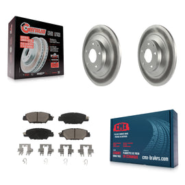 Rear Coated Disc Brake Rotors And Ceramic Pads Kit For Mazda CX-5