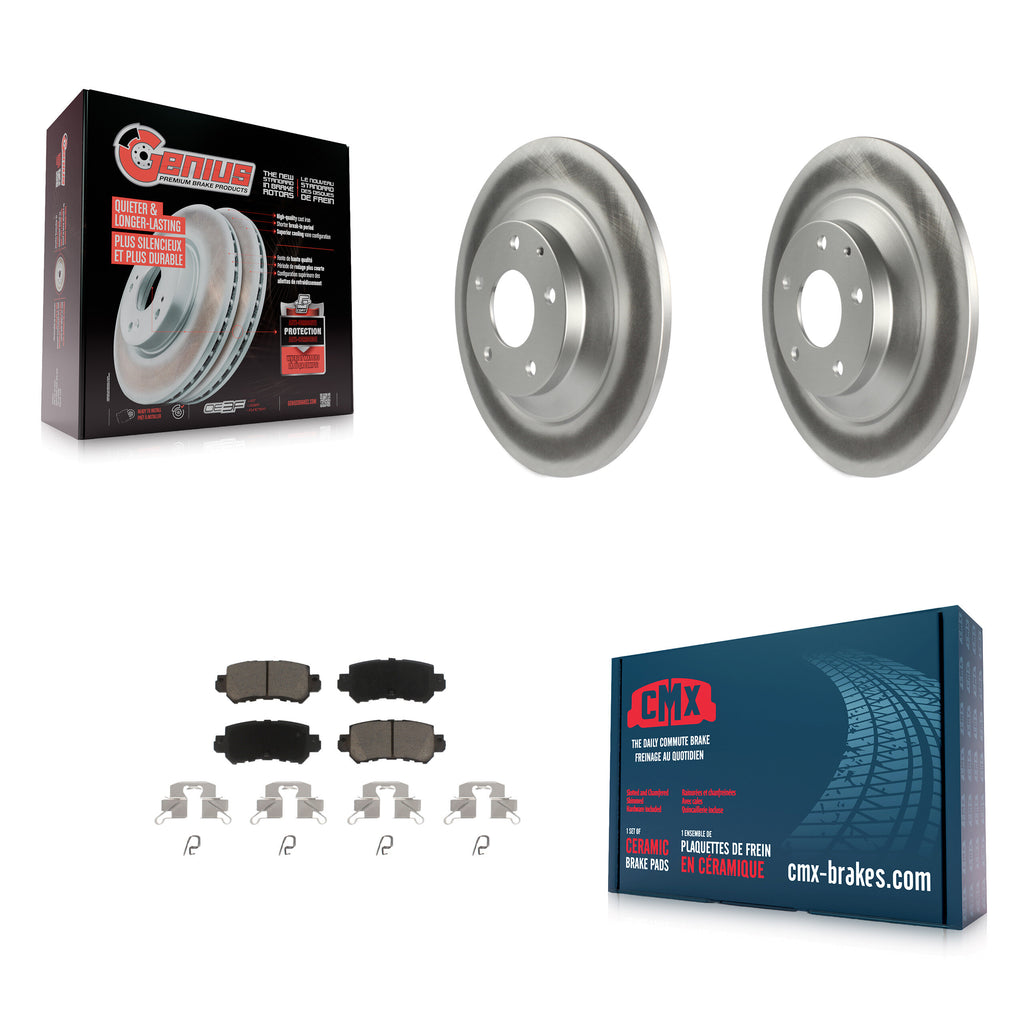 Rear Coated Disc Brake Rotors And Ceramic Pads Kit For Mazda CX-5