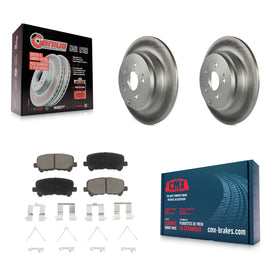 Rear Coat Disc Brake Rotor Ceramic Pad Kit For Honda Odyssey Pilot Acura MDX ZDX