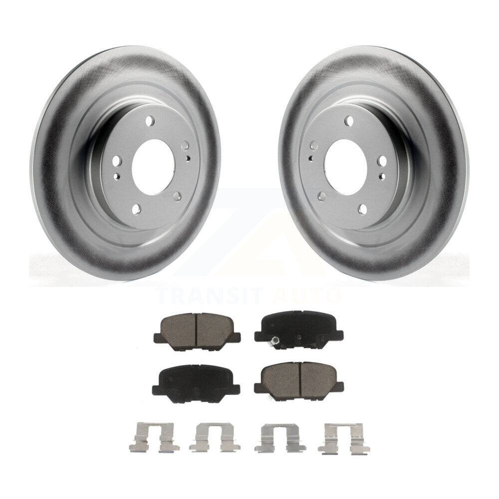 Rear Coated Brake Rotors Ceramic Pad Kit For Mitsubishi Outlander Sport PHEV RVR