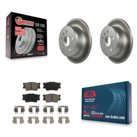 Rear Coat Brake Rotor Ceramic Pad Kit For Toyota Camry Lexus ES350 Avalon ES300h