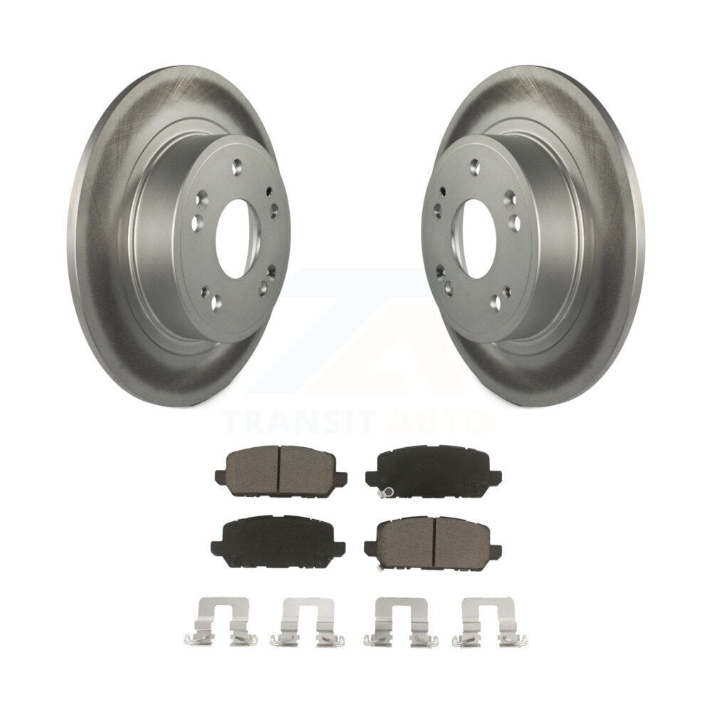 Rear Coated Disc Brake Rotors And Ceramic Pads Kit For 2016-2022 Honda HR-V