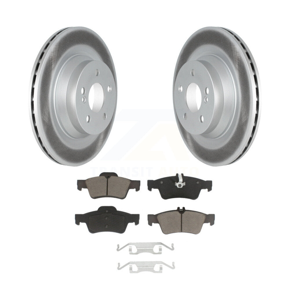 Rear Coated Disc Brake Rotors And Ceramic Pads Kit For Mercedes-Benz CLS550 E550