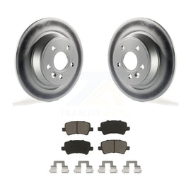 [Rear] 2012-2015 Land Rover Range Evoque Premium Coated Rotors & Ceramic Pads Brake Kit For Max Braking
