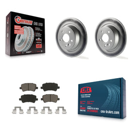 [Rear] 2012-2015 Land Rover Range Evoque Premium Coated Rotors & Ceramic Pads Brake Kit For Max Braking