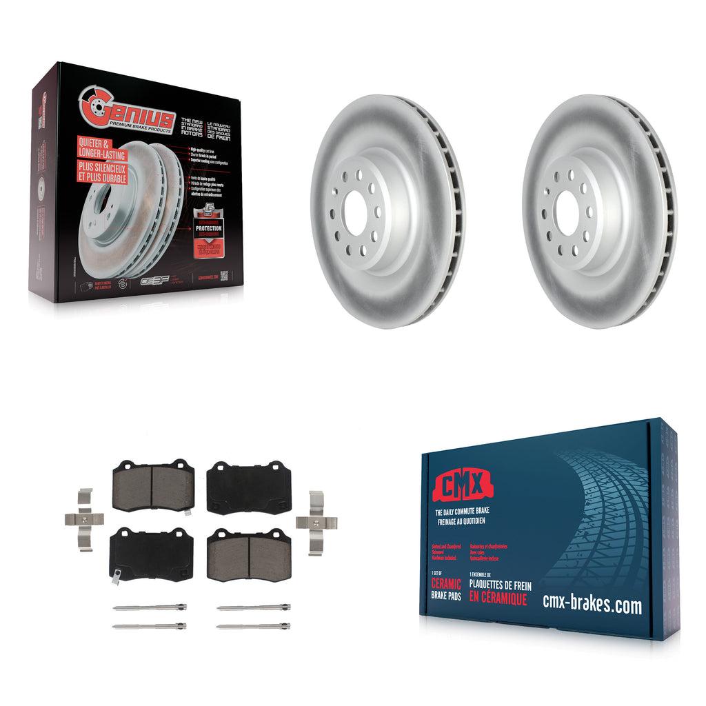 [Rear] 2016 Tesla S From 04 Premium Coated Rotors & Ceramic Pads Brake Kit For Max Braking